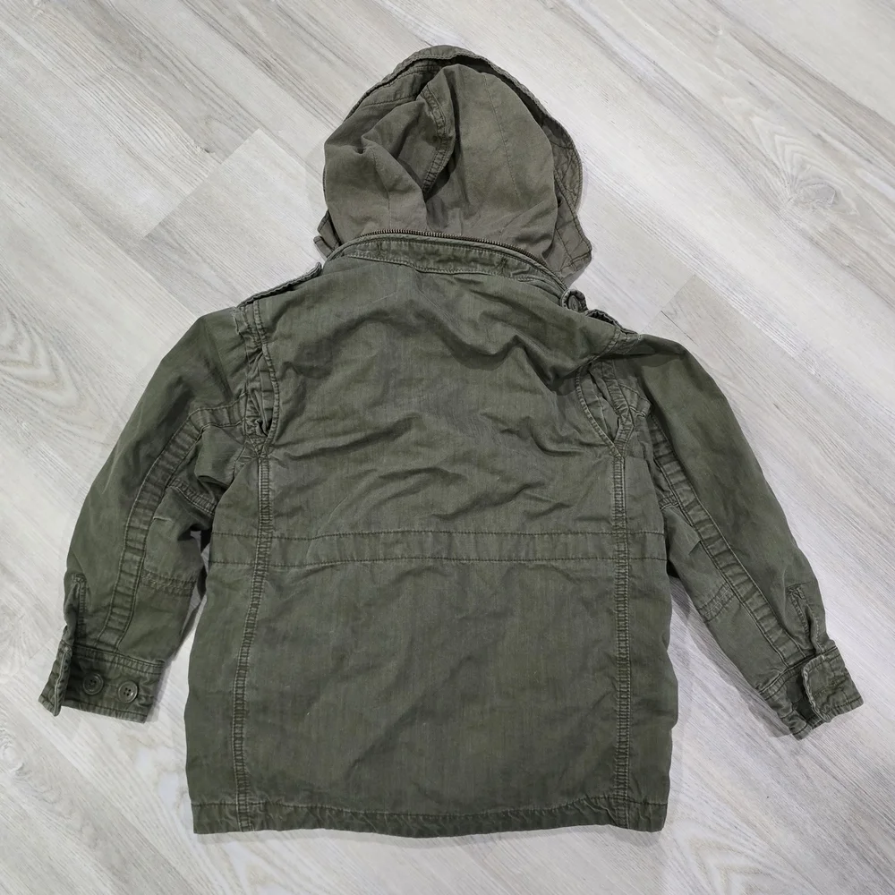 Gap Kids Military Utility Full Zip Olive Green Jacket Size S